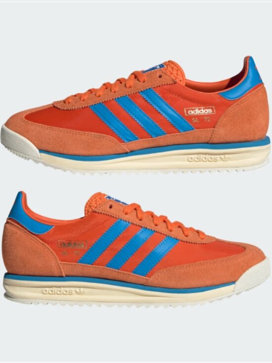 adidas SL 72 RS Men’s Sneakers Collegiate Orange Bright Blue Retro Running Shoes